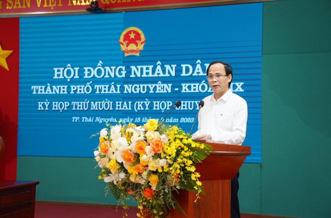 Kỳ họp thứ mười hai (Kỳ họp chuyên đề) HĐND thành phố Thái Nguyên khoá XIX, nhiệm kỳ 2021 - 2026 thành công tốt đẹp